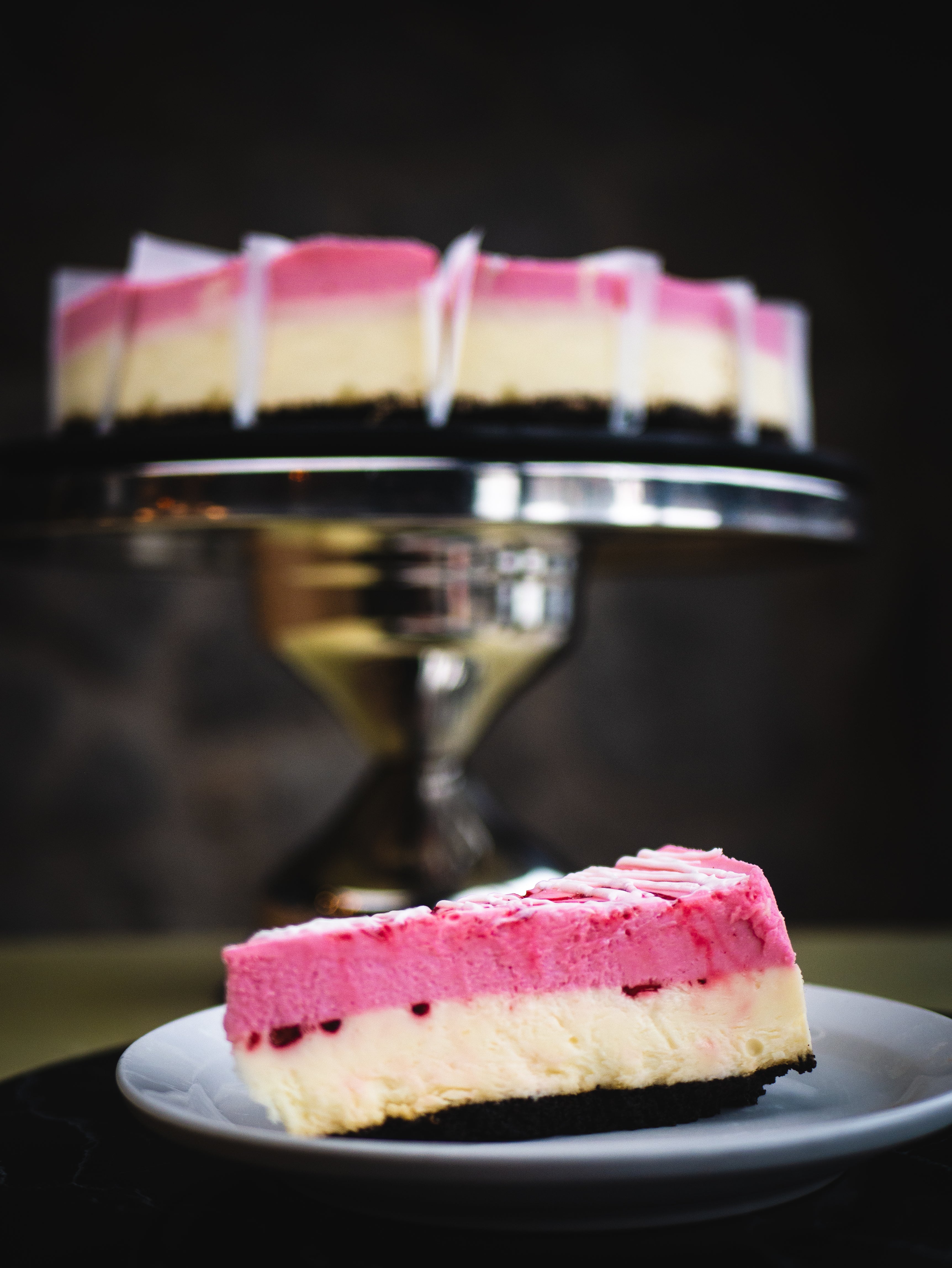 Raspberry White Chocolate Cheesecake
